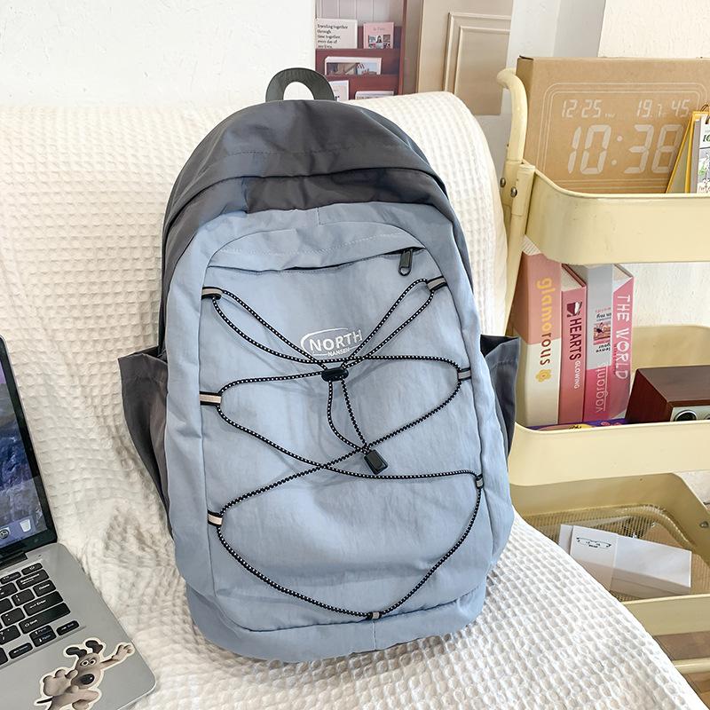 Cute Korean Version of High value New Versatile Bear Backpack Ins College Style Contrasting Color Large Capacity Travel Backpack