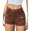 2026 Summer New Women's Denim Stretch Shorts with Multiple Pockets Casual Denim Shorts