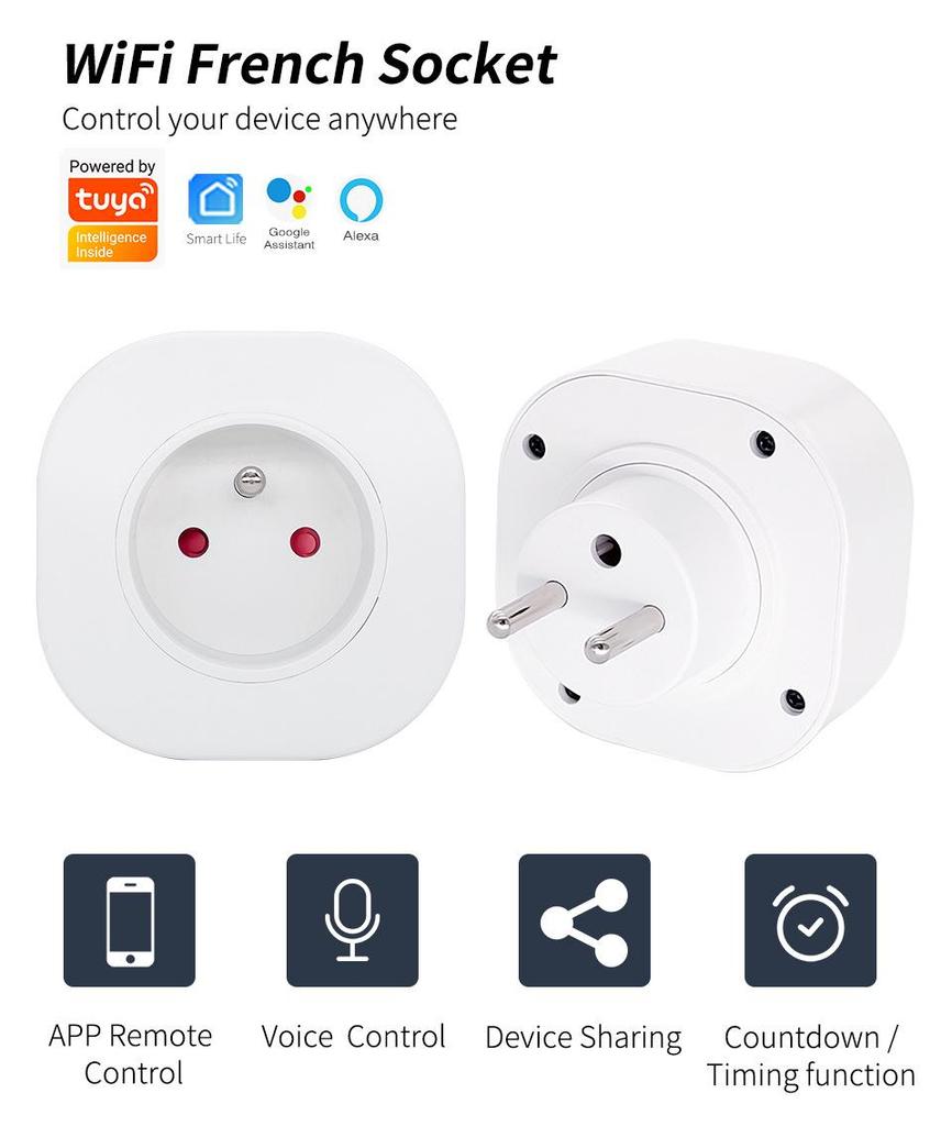 Graffiti 16A WiFi Smart Plug with Alexa Voice Control & Timer