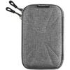 HDD Business Case 2,5" - SUBBLIM - Gris - Double Fermeture Éclair - Protection Complète - Poche Pour Accessoires