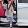 Girls' Korean Style Summer Striped Shawl T-shirt & Denim Shorts Set for Big Kids