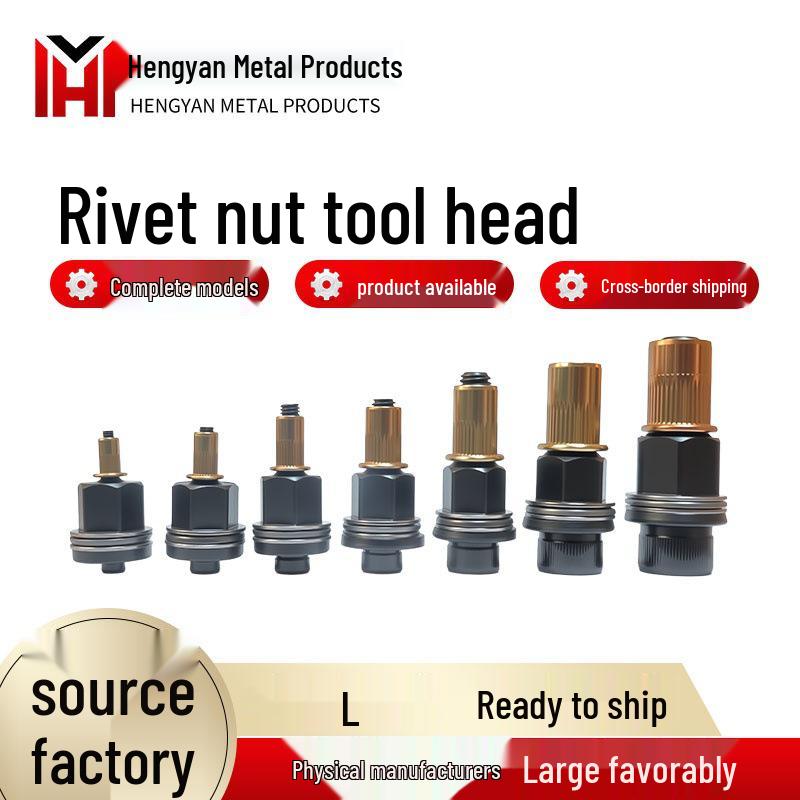 Manual Rivet Nut Tool with Interchangeable Heads M3-M12