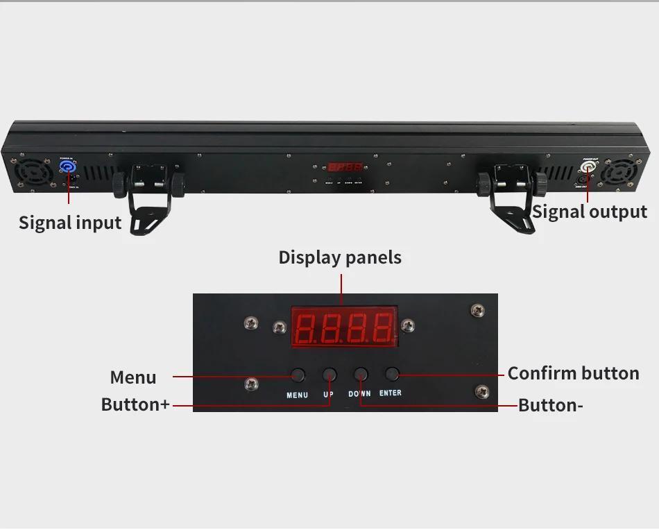 New 18x18W Pixel Control 6in1 RGBWA UV Wall Washer with DMX Linear Strip Light Indoor Flowing Lighting Effect Stage Lighting Atmosphere