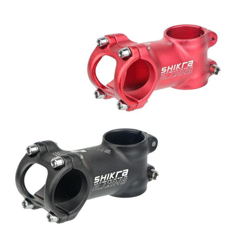 SHIKRA Aluminum Bicycle Stem Mountain Road Bike 35mm 110mm Length 7 Angle Black Red