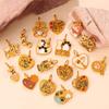 Cross-Border Hot-Selling Cute Paw Print & Cartoon Animal Stainless Steel Heart Pendant for Pets