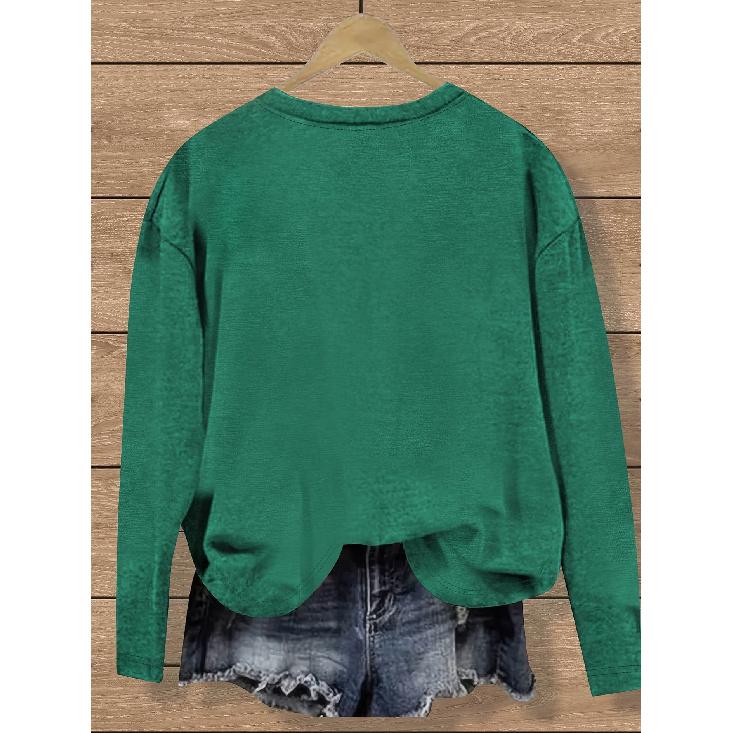 Simple and clean lines with English letter pattern print, fashionable and elegant women's casual sports-style top for spring, autumn, and winter,