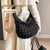 2026 Pleated Cloud Tote: Large Capacity Lightweight Diamond Pattern Down Cotton Jacket Bag