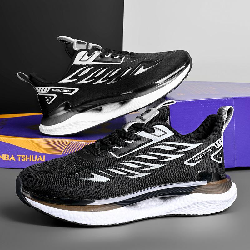 

Летняя новая дышащая универсальная спортивная обувь для бега из летучей сетки, повседневная, студенческая, трендовая, мужская обувь, обувь для пары, мужская обувь 36