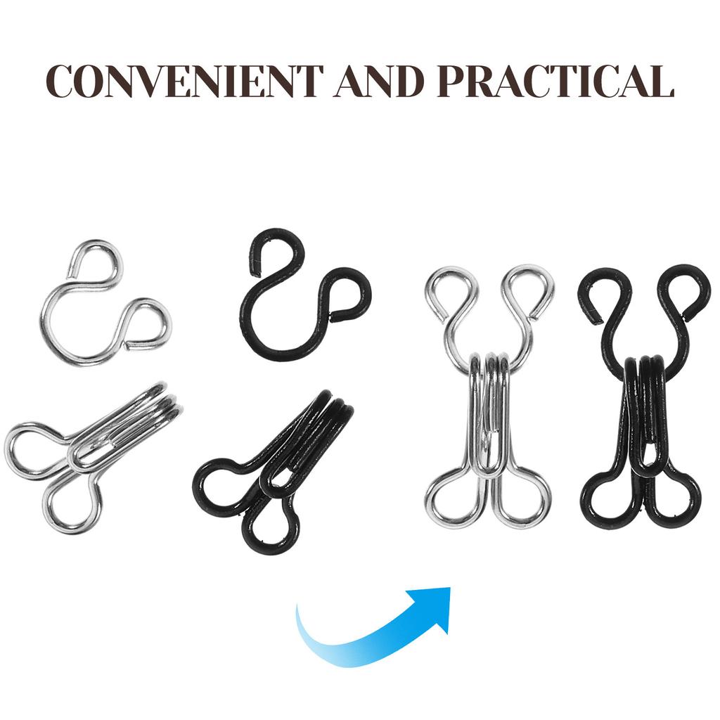 50 Pezzi Ganci Occhiello Metallici Resistenti Chiusure da Cucito per Reggiseno Riparazione Abbigliamento Gonne Pantaloni Progetti di Artigianato Gioielli