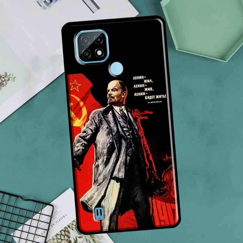 Lenin Soviet Union Flag For Realme GT Neo 2 3 Master 8i 9i 8 9 Pro Plus C35 Case For OnePlus 9 10 Pro 9R 10R Nord2