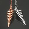 Fashion Jewelry Chain Dowsing Amulet Gold Silver Antique Copper Metal Healing Cone Pendule Reiki Reiki Pendulum Pendant