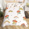 Cartoon Animal Rainbow Duvet Cover Queen Kawaii Elephant Bedding Set Kids Bedroom Decor Quilt Cover Polyester Comforter Cover