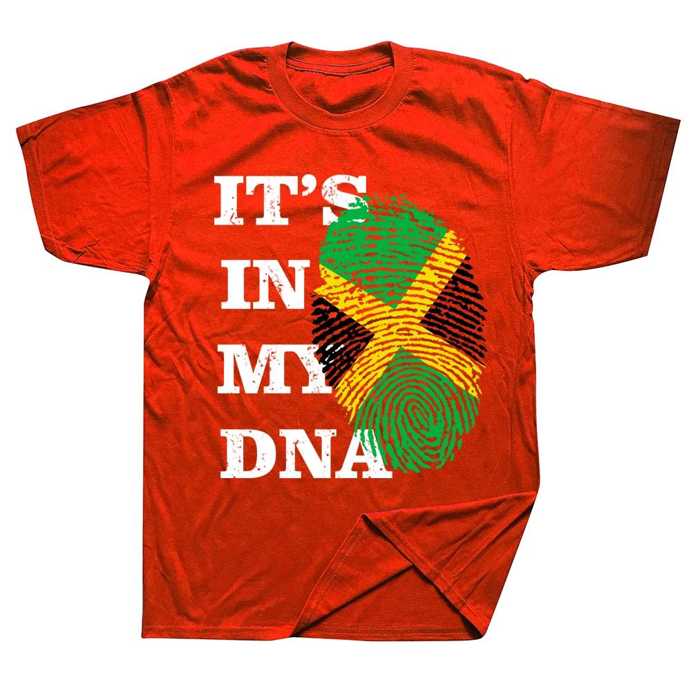 

Унисекс «Это в моей ДНК» Ямайка Ямайская футболка «Гордость» Летняя хлопковая уличная одежда с графическим рисунком Футболка с короткими рукавами, подарки на день рождения, одежда унисекс 4XL