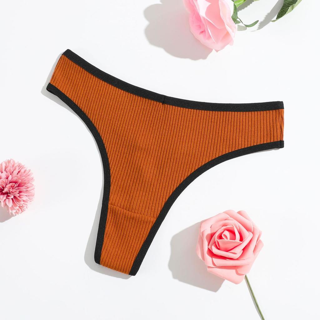 Ladies Spring and Summer New Cotton Hip Lifting Belly Thread Breathable Low Waist Thong Underwear