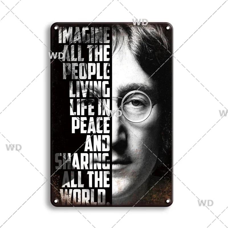 Retro Vintage Rock N Roll Band Metal Tin Sign - The Doors ZZTOP Queen Music Poster, Wall Decor Plaque Plate