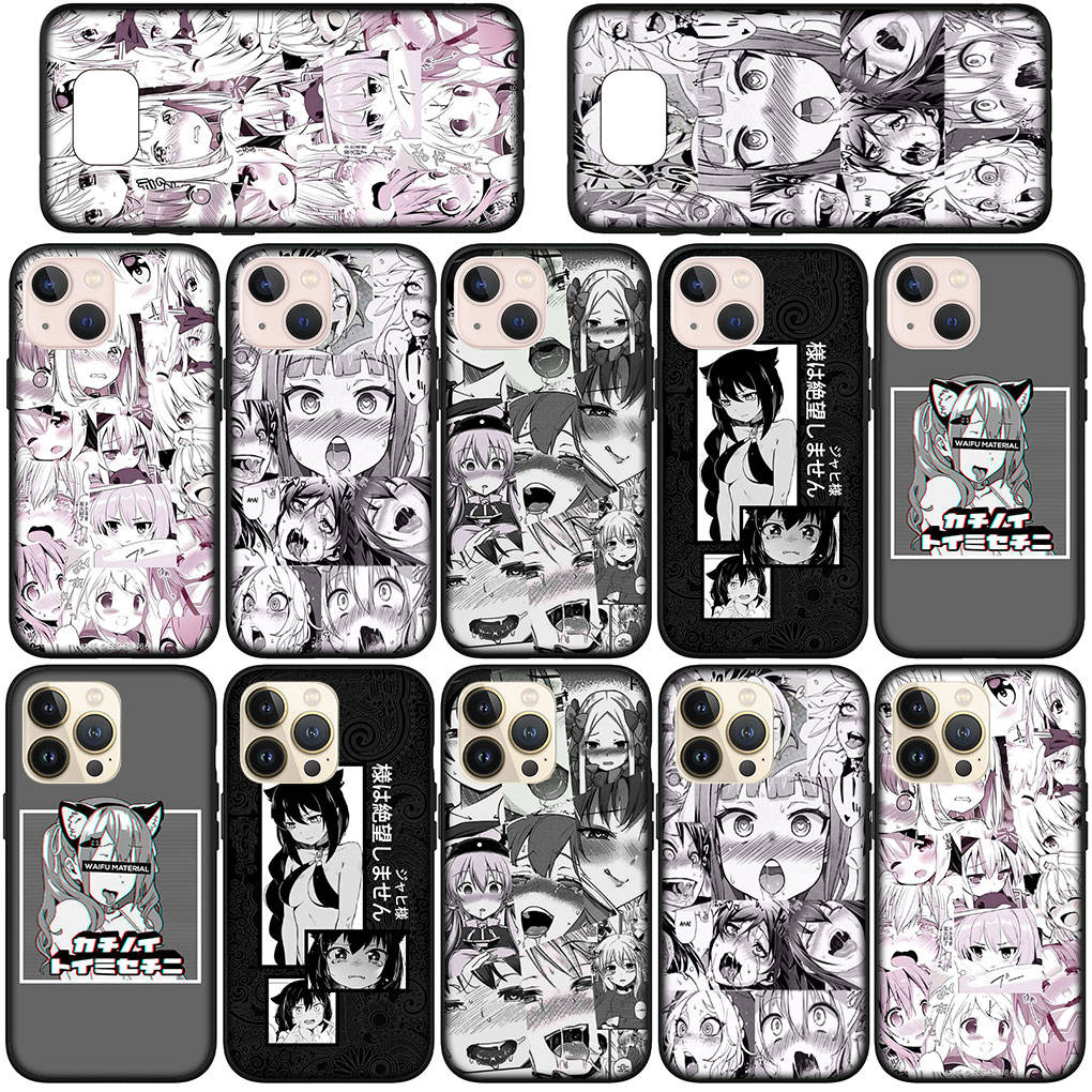 Phone Case for Samsung Galaxy S25 S24 S23 iPhone 16 15 Xiaomi Redmi Note 14 13 12 11 Pro Max OPPO Moto Huawei Wallpaper Waifu Sugoi Ahegao Girl Cover