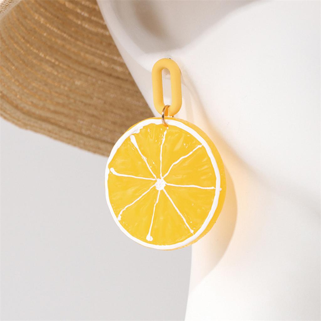 Eye Catching Fruit Earrings for Summer Sweet Simulated Fruit Earrings Stylish Dangle Drop Ear Rings Women Accessories