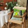 Cartoon The LLittle Mole Cushion Cover Silky Short Plush Invisible Zipper Dustproof Sofa Pillow Case for Home Decor