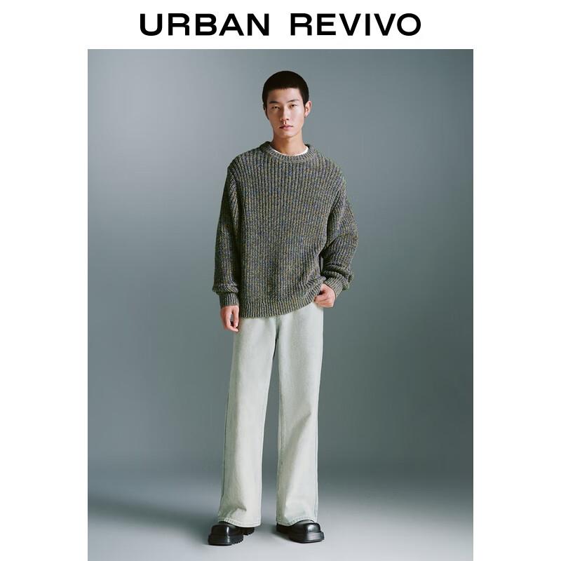 UR Men's Retro Slub Knit Round Neck Sweater