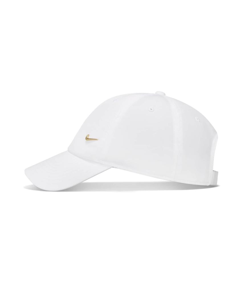 Nike Dri-Fit Club Unstructured Metal Swoosh Cap - White:Metallic Gold / Fb5372-101