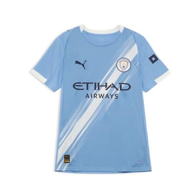 Mcfc Home Ss25 Logo Letter Round Neck Copy Short Sleeve Football Shirt Men Tops Light-Blue 780338-01