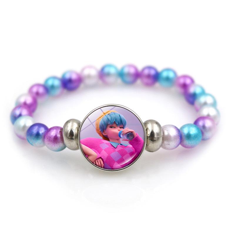 K-Pop Demon Hunters Bracelets Girls Fashion Beaded Wristband Cute Cartoon Figure Jewelry Accessories Children Christmas Gift Toys
