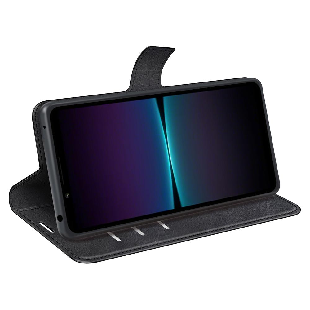 For Sony Xperia 1 VI Case Calf Texture Wallet PU Leather Flip Folio Phone Cover