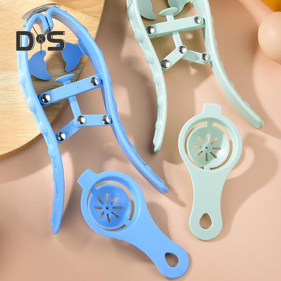 2 Teile/satz Langlebiger Eierschalenschneider Ergonomischer Griff Kreatives Eiertrenn-Eierschalenschneider-Werkzeug