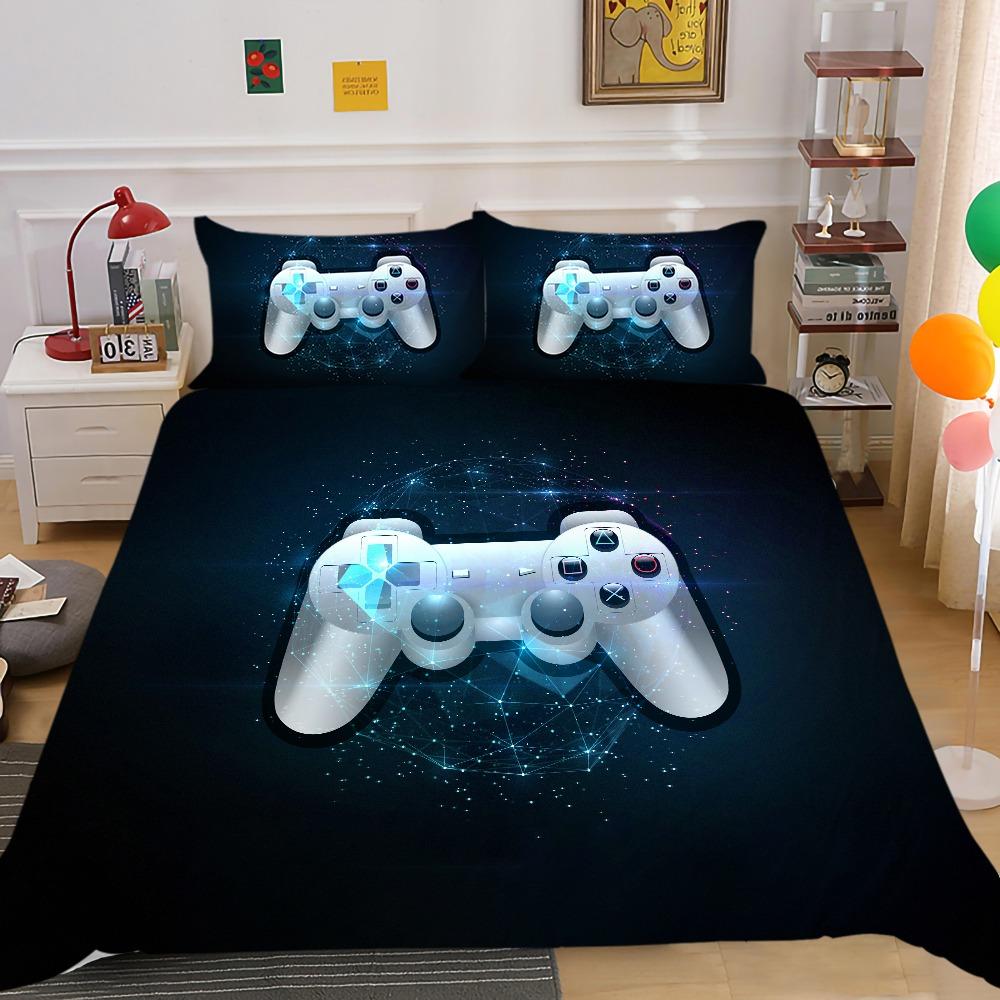 Game Controller Down Duvet Cover Pillowcase Luxurious High-quality 3D Printed Teen Bedding 2/3 Pieces, Single Bed Decoration Gift