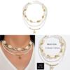 Bohemian Shell Necklace Set With Multilayer Geometric Design For Women