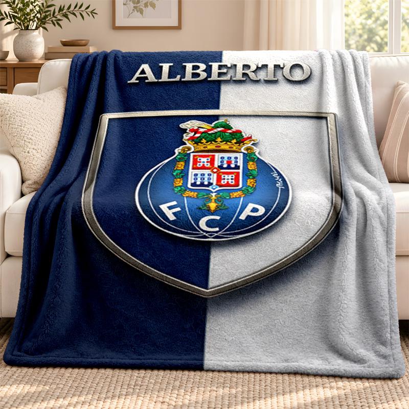 FC Porto blanket Flannel Blanket Soft Cozy Plush Throw for Sofa Bed Lightweight Home Decoration Outdoor camping