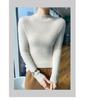 Women's Slim-Fit Wool Sweater - Autumn/Winter, Versatile Cashmere Knit, Half-High Collar