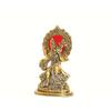 Gold Plated Maa Saraswati Metal Statue,Hindu Goddess Saraswati Ji Murti for Pooja,Meditation