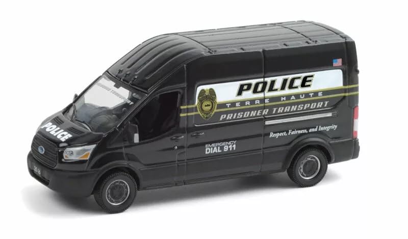 Greenlight 1/64 Ford Transit High Roof Indiana Terre Haute Police Car (Diecast Model) [Parallel Import]