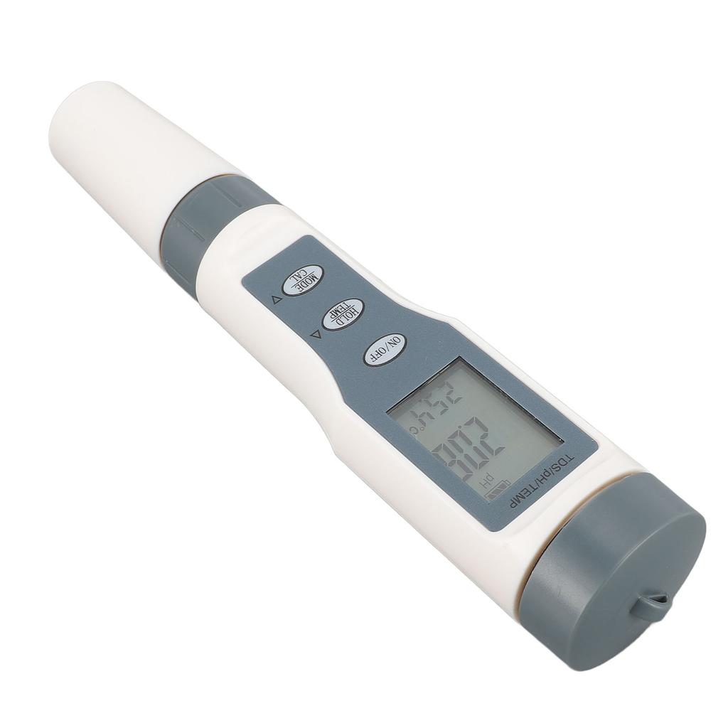 Water Salt Tester 3 In 1 Water PH TDS Temp Tester IP65 Water Resistant ATC 0.00-14.00PH for Pool Aqu