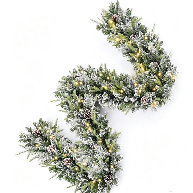 Christmas Wreath Hanging Decor PVC Artificial Berry Vine Garland Door Wall Hotel Mall Holiday Decoration