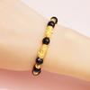 Gold Sand Double Pixiu Imitation Agate Chalcedony Bracelet for Women New Transformation & Fortune Bead Jade Imitation Garnet Bracelet