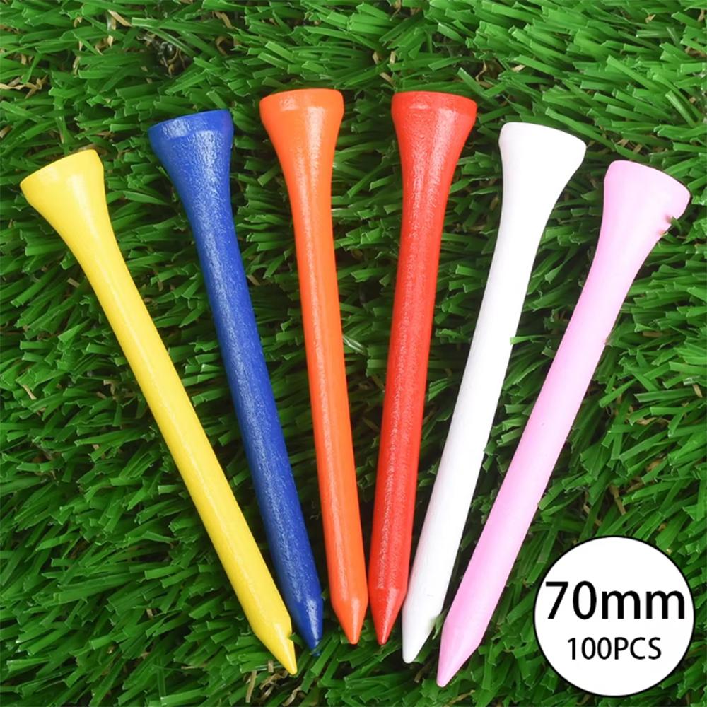 100 pieces of golf wooden ball seat mixed color 42mm/54mm/70mm/83mm wooden golf ball seat accessories
