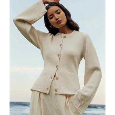 Podzimní volný měkký kardigan Dámský ležérní elegantní svetr Dámské dlouhé rukávy Zimní Nový jednobarevný teplý lehký kardigan