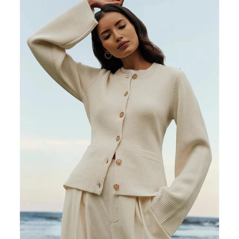 Autumn Loose Soft Cardigan Women Casual Chic Sweater Female Long Sleeve Tops Winter New Solid Warm Lightweight Cardigan