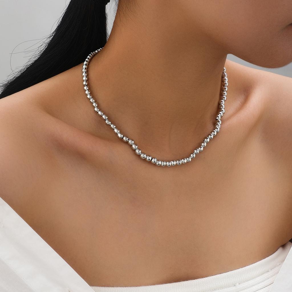 Versatile Beaded Necklace Female Elegant Style Temperament Ins High Sense Light Luxury Accessories Internet Celebrity Neck Chain Beaded