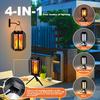2 Pack Waterproof Solar Lanterns with Flickering Flame for Outdoor Yard, Garden, Patio Decor