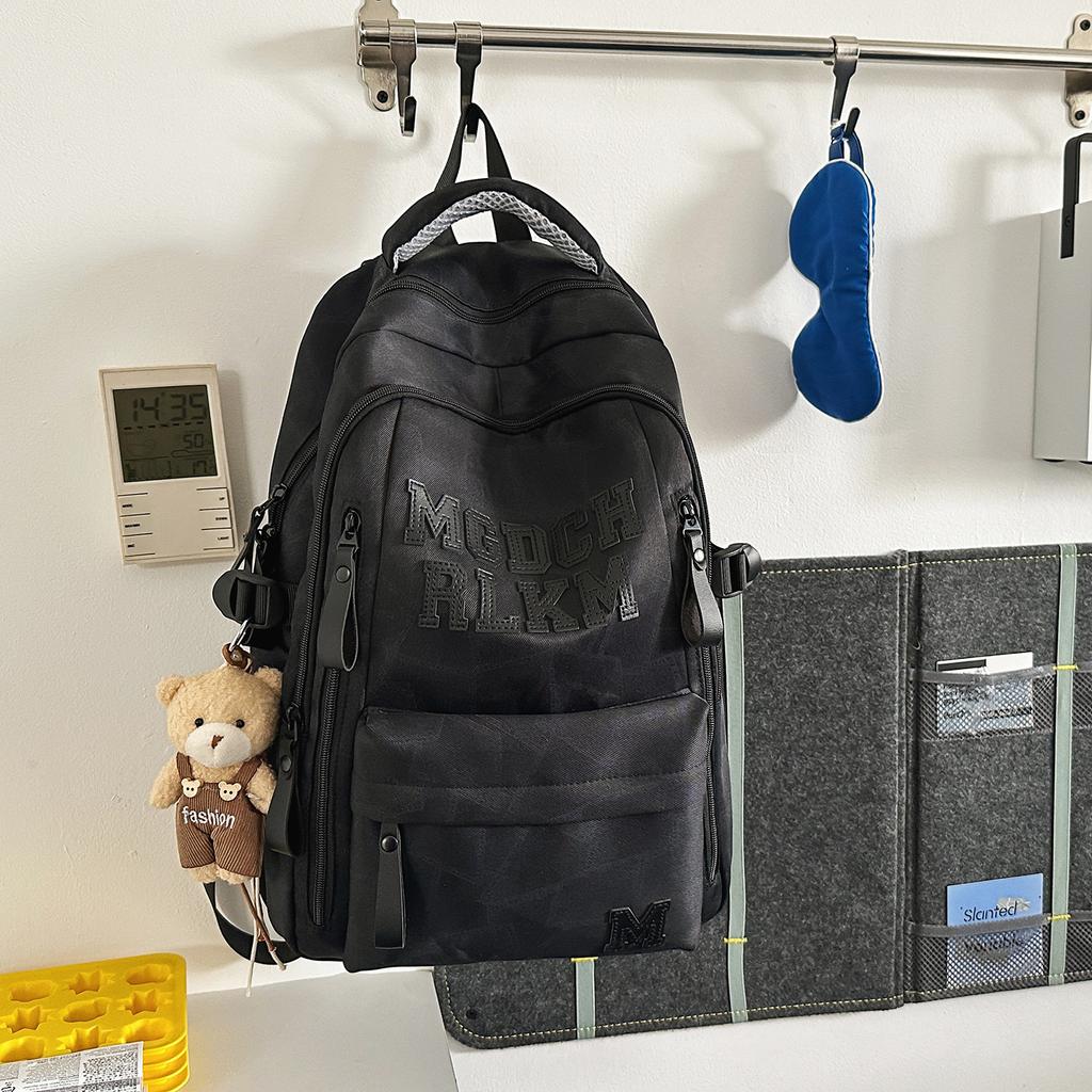 Schoolbag high value middle and high school student schoolbag Korean version fashionable simple computer bag outdoor travel cool large capacity