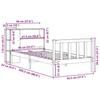 VidaXL Bunk Bed Without Mattress White 90x200cm Solid Pine Wood 3321681