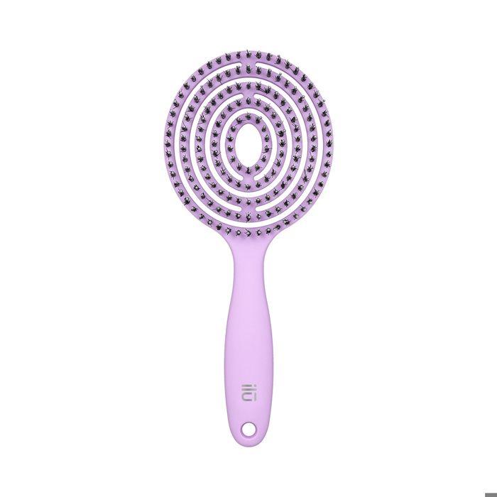 Brosse démêlante - ILŪ - Lollipop - Violet - Pour enfants - Corps flexible