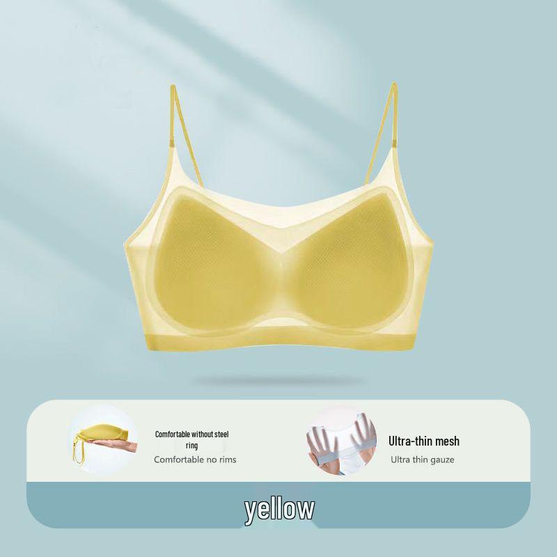 Ultratenká bezešvá sportovní podprsenka z ledového hedvábí - Dámská lehká, prodyšná, s podporou pro malá prsa