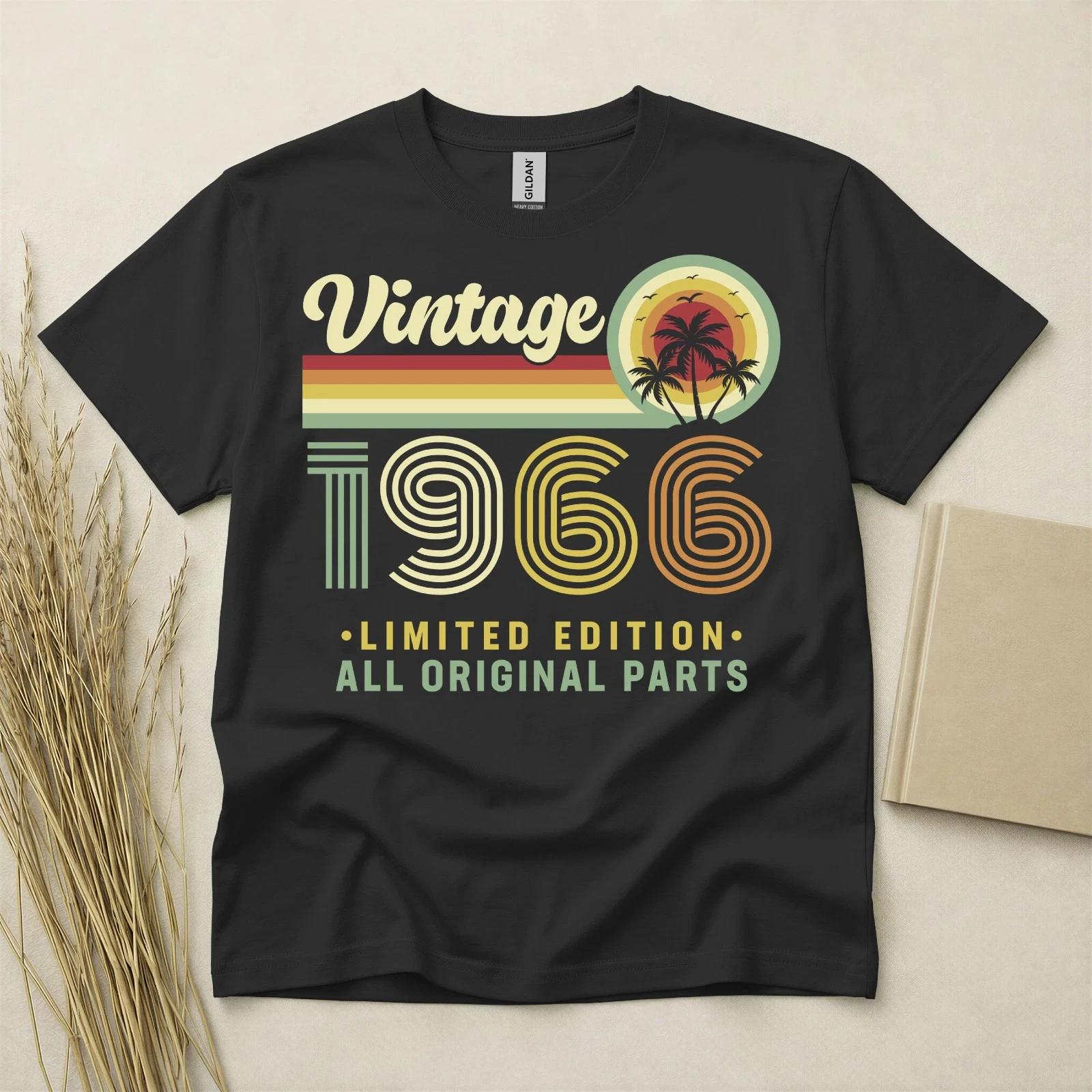 60th Birthday T Shirt Born In 1966 Gift 60 Year Old T-Shirt Vintage Limited XS