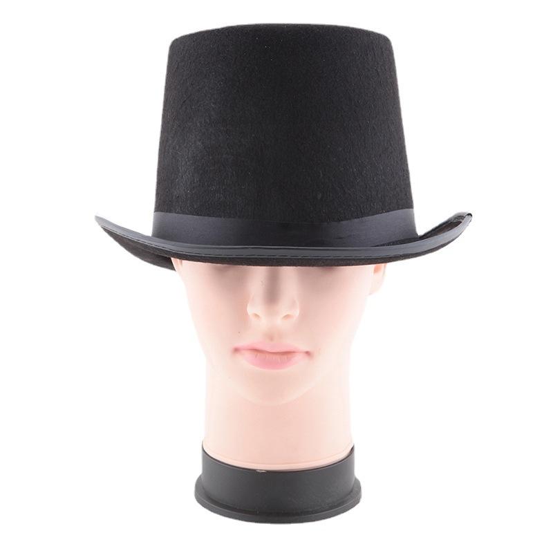 Beyefendi Çılgın Şapkacı Şapkası Cadılar Bayramı Partisi Kostümü Keçe Sihirbaz Şapkası Bere Silindir Şapka Kadınlar Erkekler İçin