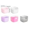 Plastic Sterilizer Box for Nail Art Tools Manicure Pedicure Storage Container with Double Layer Nail Drill Bits Cleaner