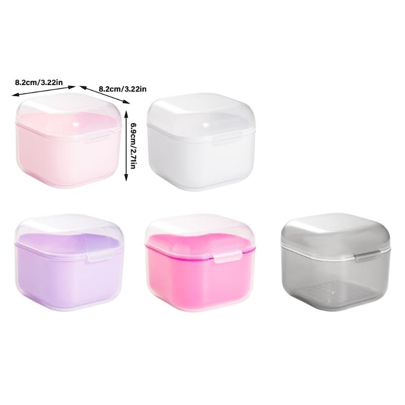 Plastic Sterilizer Box for Nail Art Tools Manicure Pedicure Storage Container with Double Layer Nail Drill Bits Cleaner